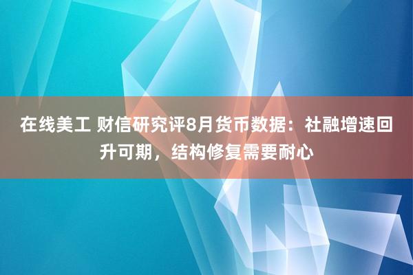 在线美工 财信研究评8月货币数据：社融增速回升可期，结构修复需要耐心